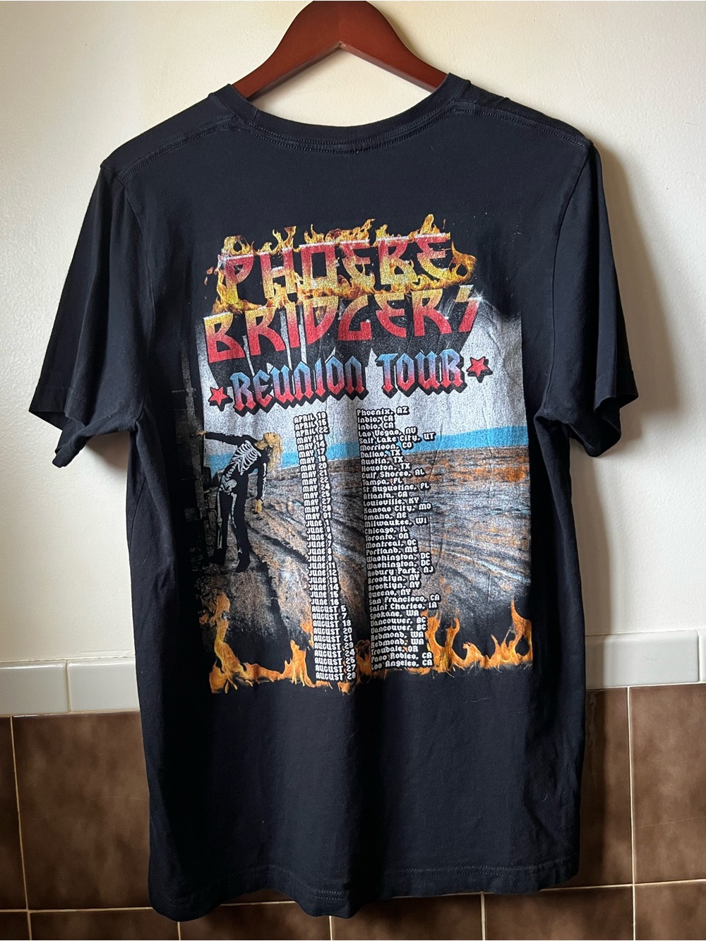 Phoebe Bridgers Black Reunion Tour Graphic Tee